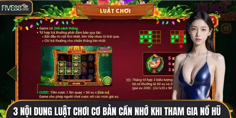 3 nội dung luật chơi cơ bản cần nhớ khi tham gia nổ hũ