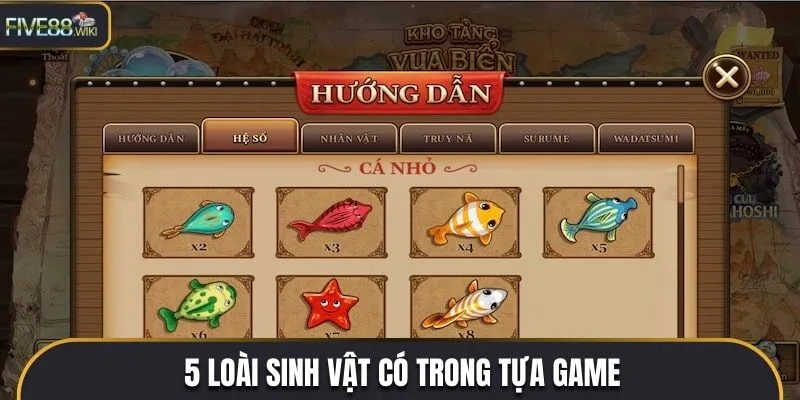 5 loài sinh vật có trong tựa game