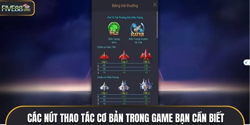 Các nút thao tác cơ bản trong game bạn cần biết