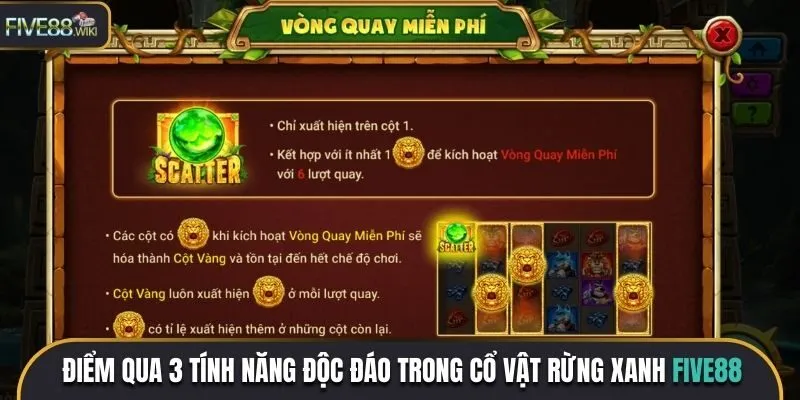 Điểm qua 3 tính năng độc đáo trong Cổ Vật Rừng Xanh Five88