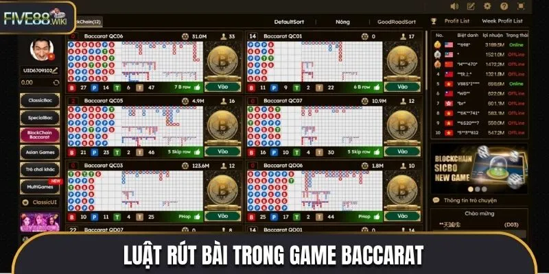 Luật rút bài từ A đến Z trong game Baccarat 