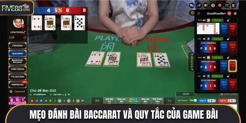 Mẹo đánh bài Baccarat và quy tắc của game bài 